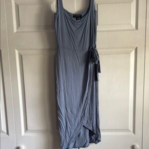 Elegant Blue Sleeveless Dress